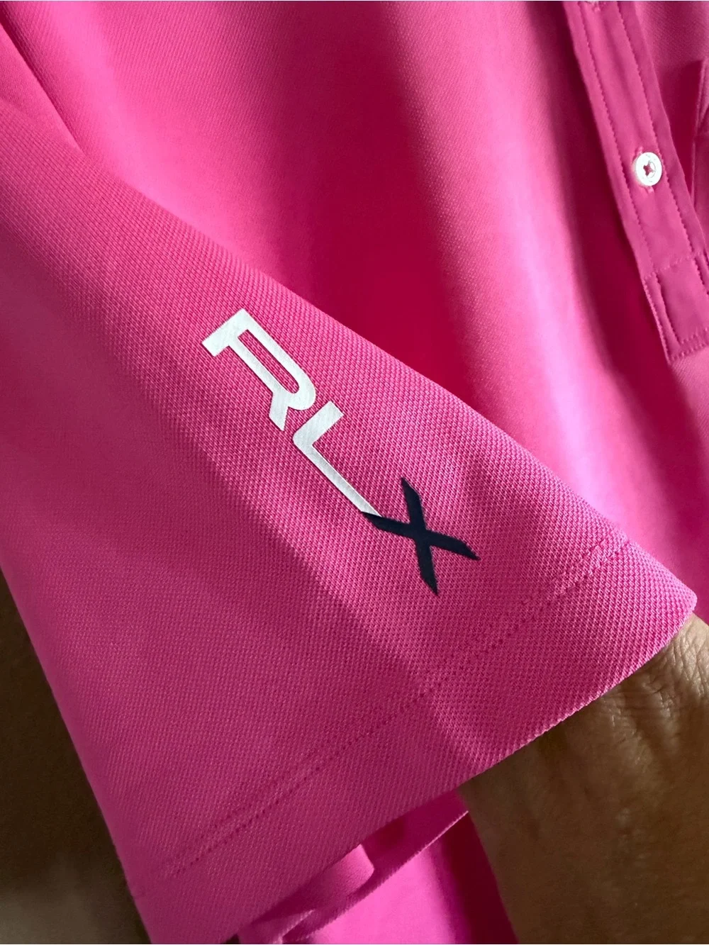 Ralph Lauren RLX Pink Performance Polo with Chest Pocket Size XXL